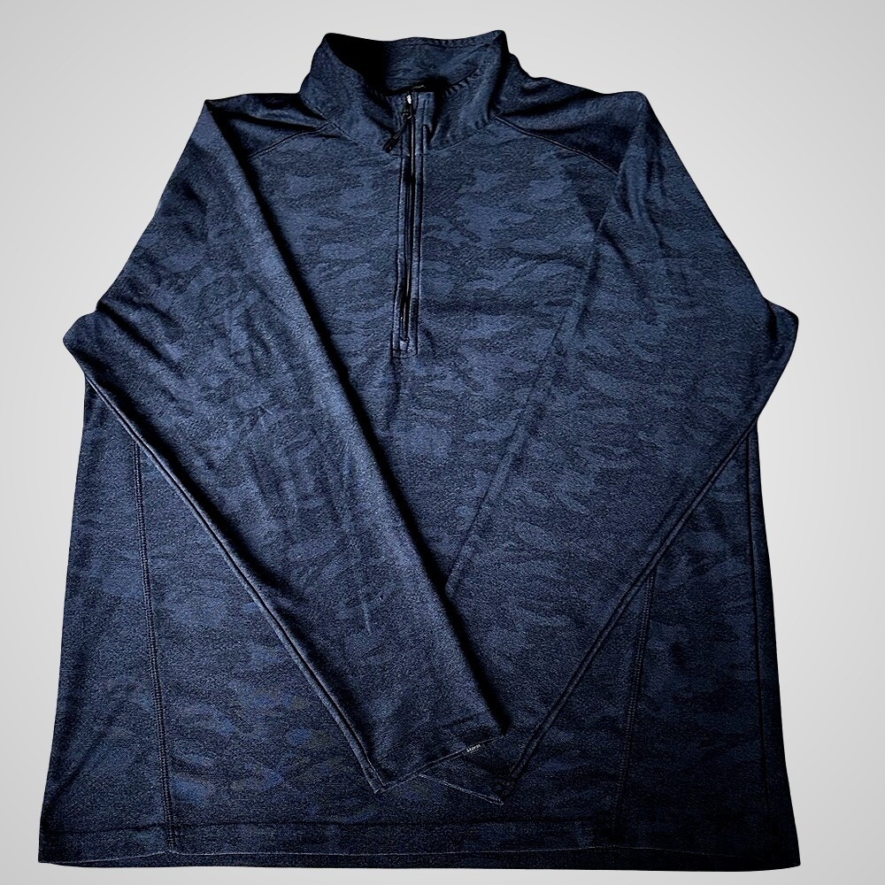 Storm Creek Mens‎ Camo 1/4 Zip Pullover Athletic Performance Shirt Jacket Size L